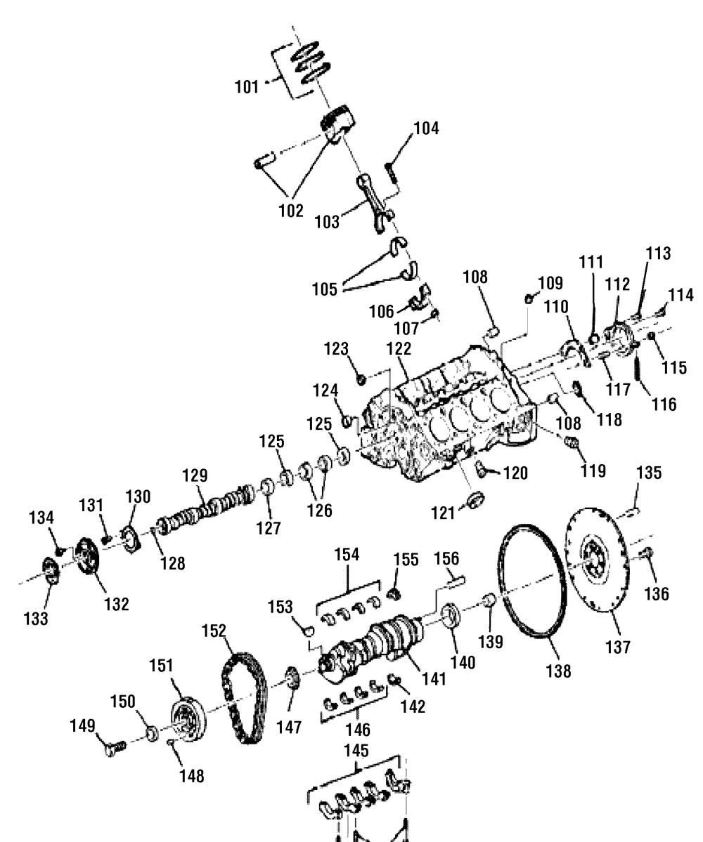 Engine Group - Cylinder Block Diagram and Parts List for 076160-05  Briggs and Stratton Generator